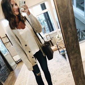 BP. Oversized Waffle Stitch Cardigan